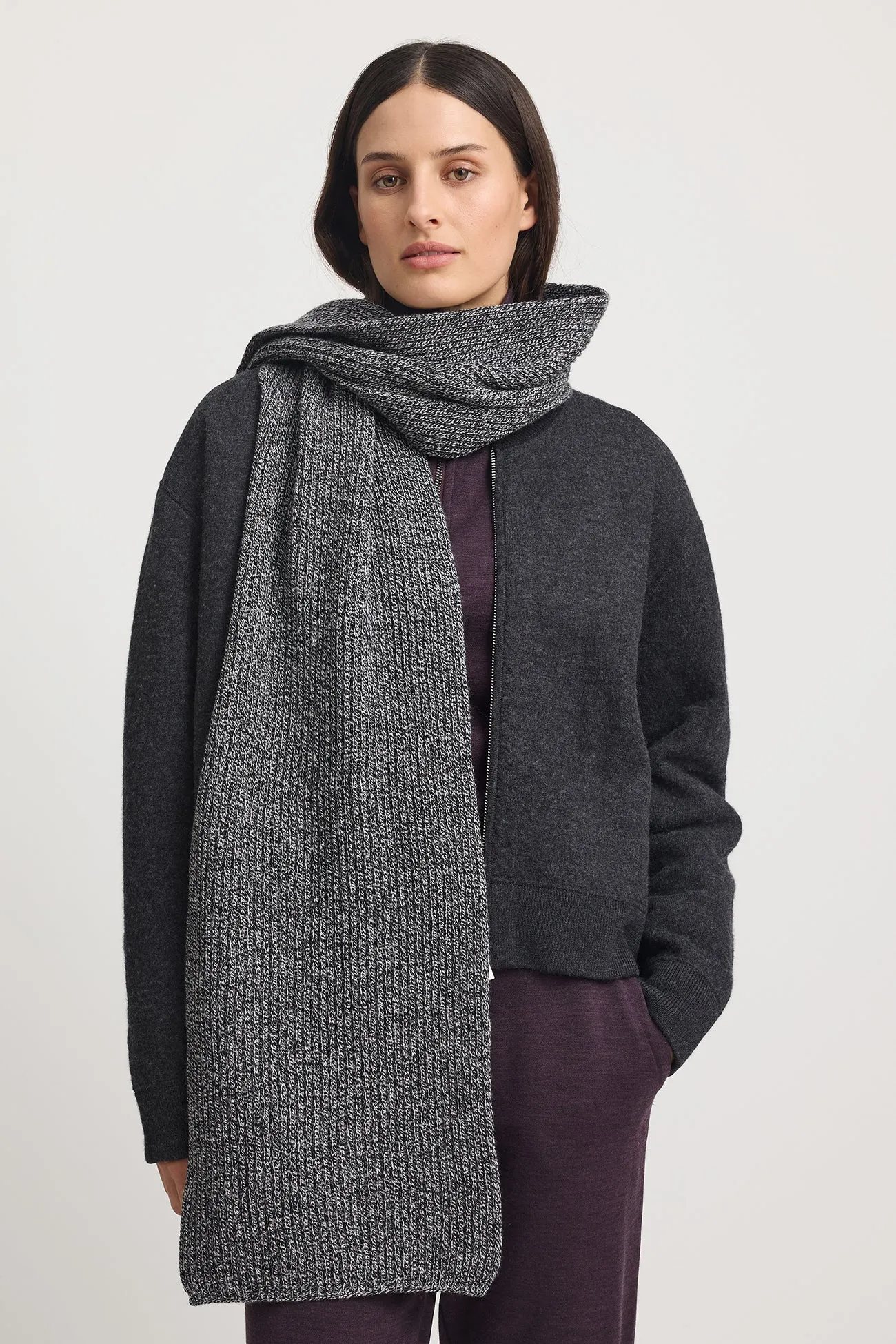 RIB KNIT SCARF