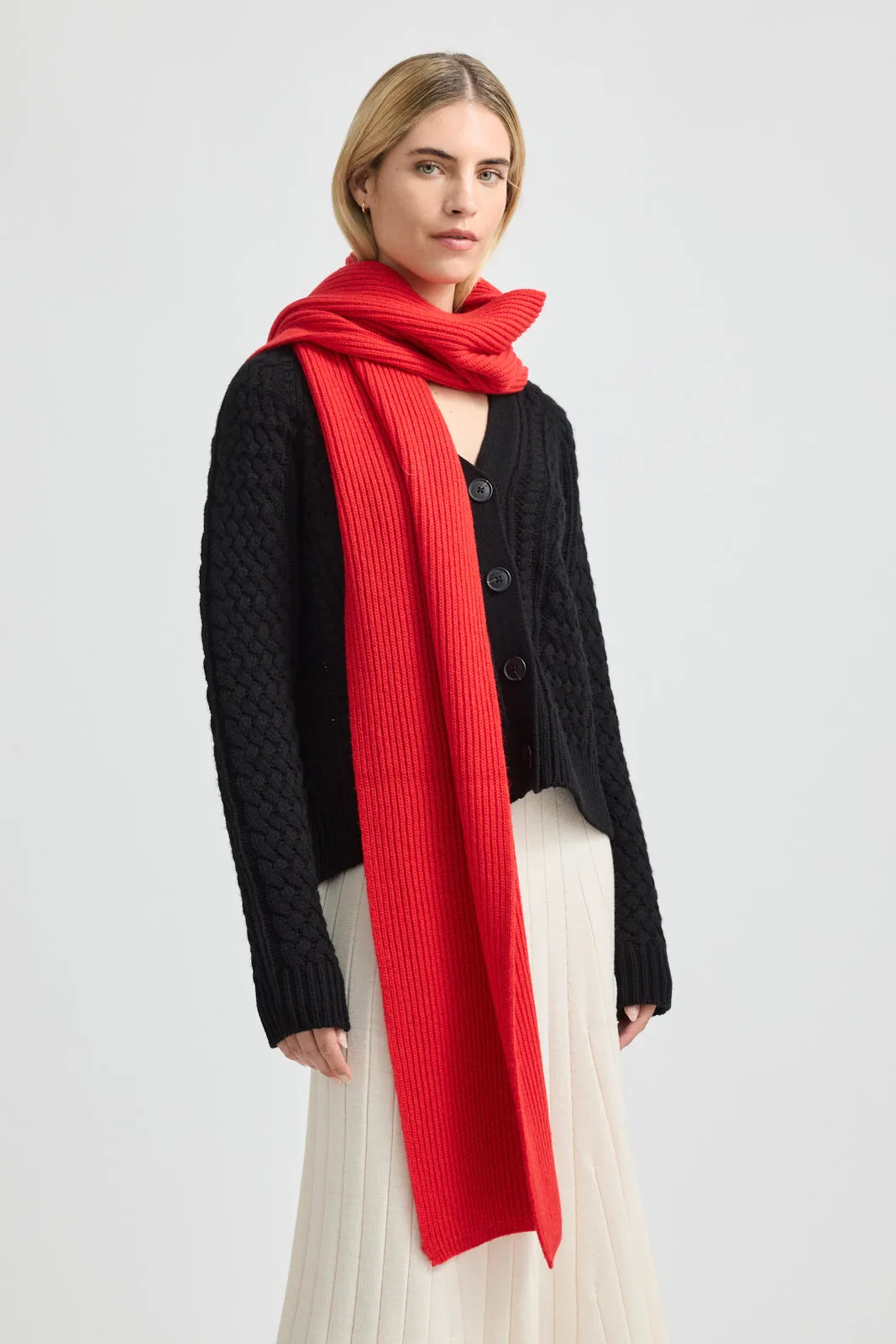 RIB KNIT SCARF