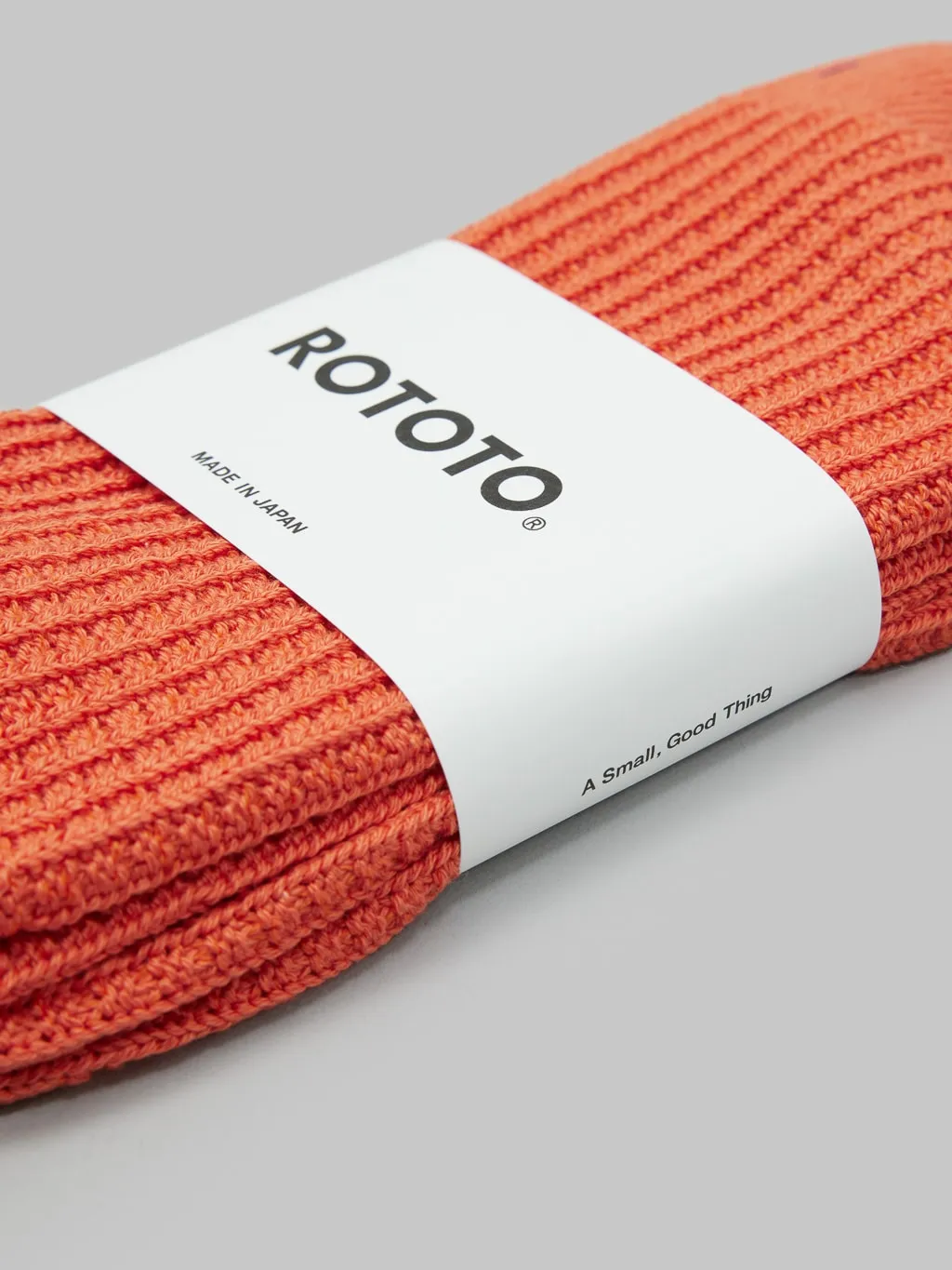 ROTOTO Cotton Waffle Crew Socks Light Orange