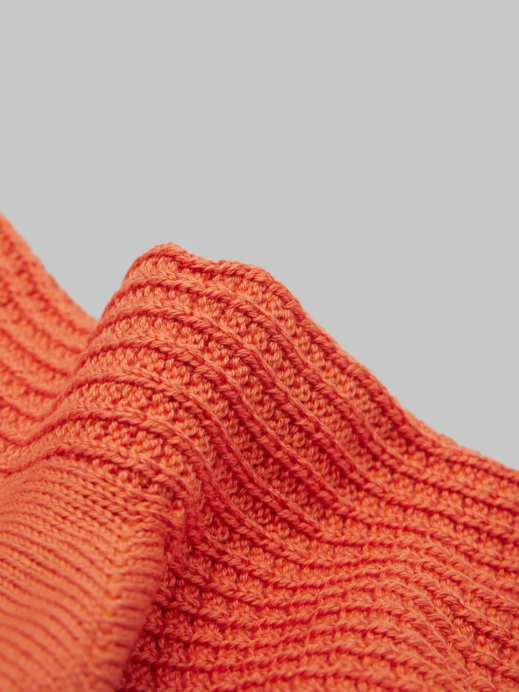 ROTOTO Cotton Waffle Crew Socks Light Orange
