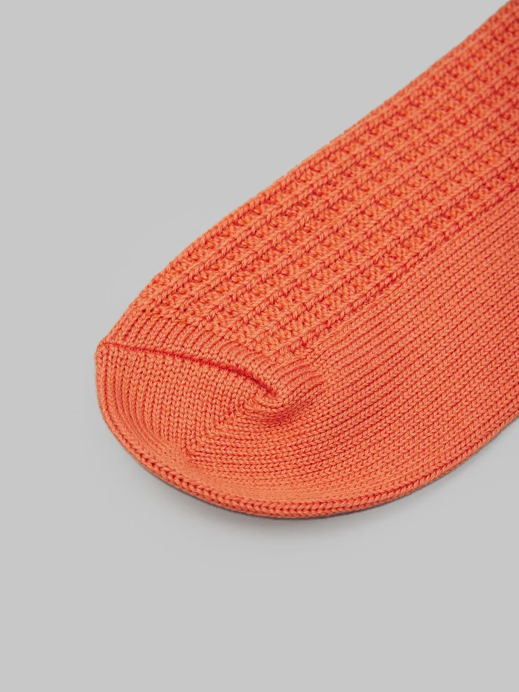 ROTOTO Cotton Waffle Crew Socks Light Orange