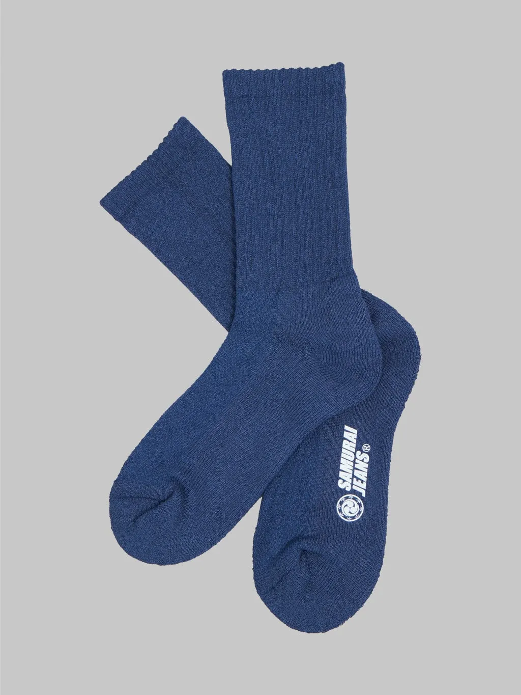 Samurai Jeans SJKS24 Japanese "Washi Paper" Socks Navy