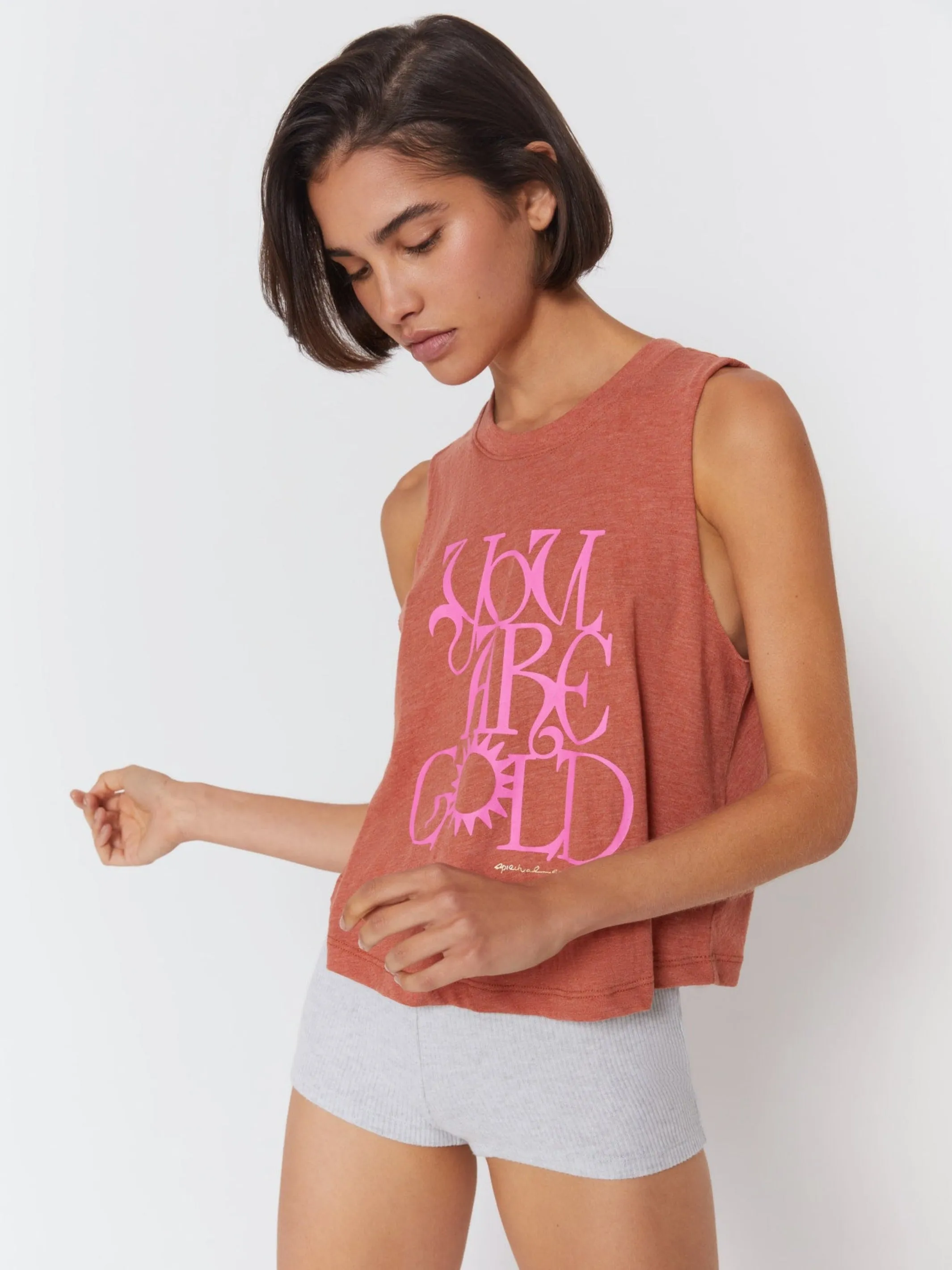 Spiritual Gangster You Are Gold Crop Tank