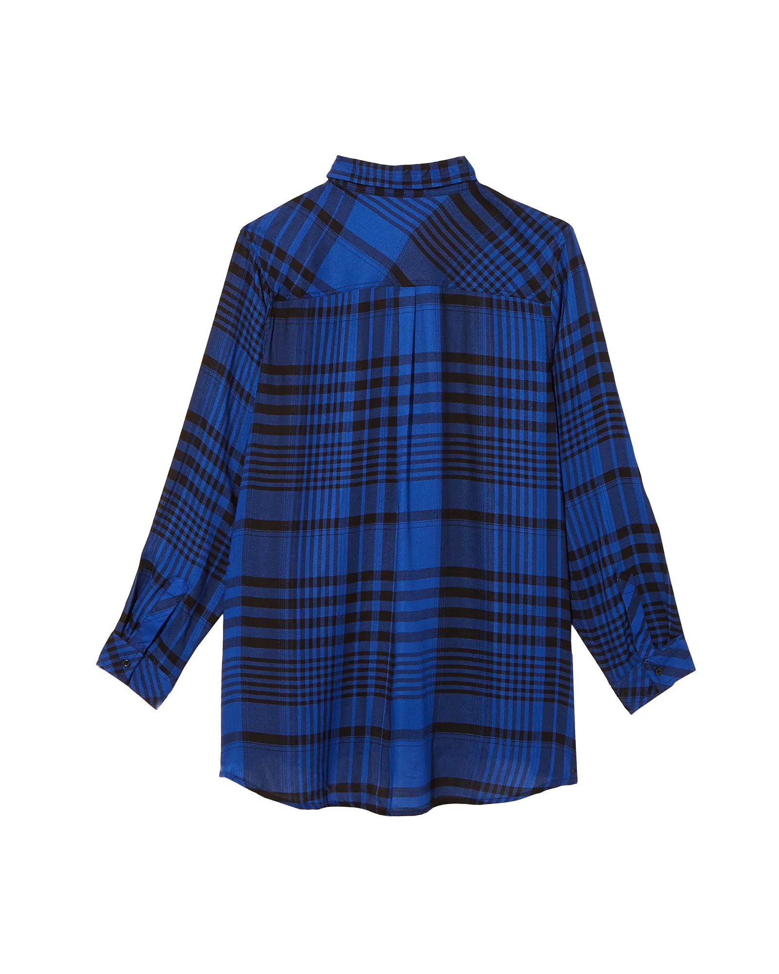 Tula Button Down Top | Royal Blue / Black
