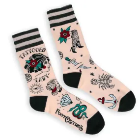 Unisex Tattooed Lady Socks