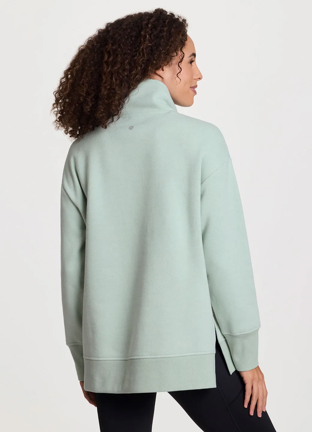 Uptown Fleece 1/4 Zip Mock Neck Tunic