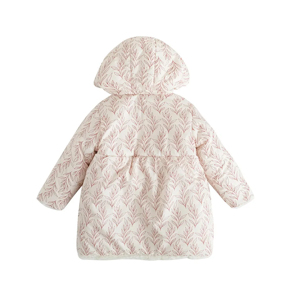 Vauva FW23 - Girls White Zip Long Sleeve Coat