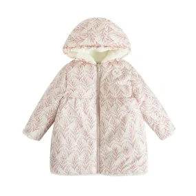 Vauva FW23 - Girls White Zip Long Sleeve Coat