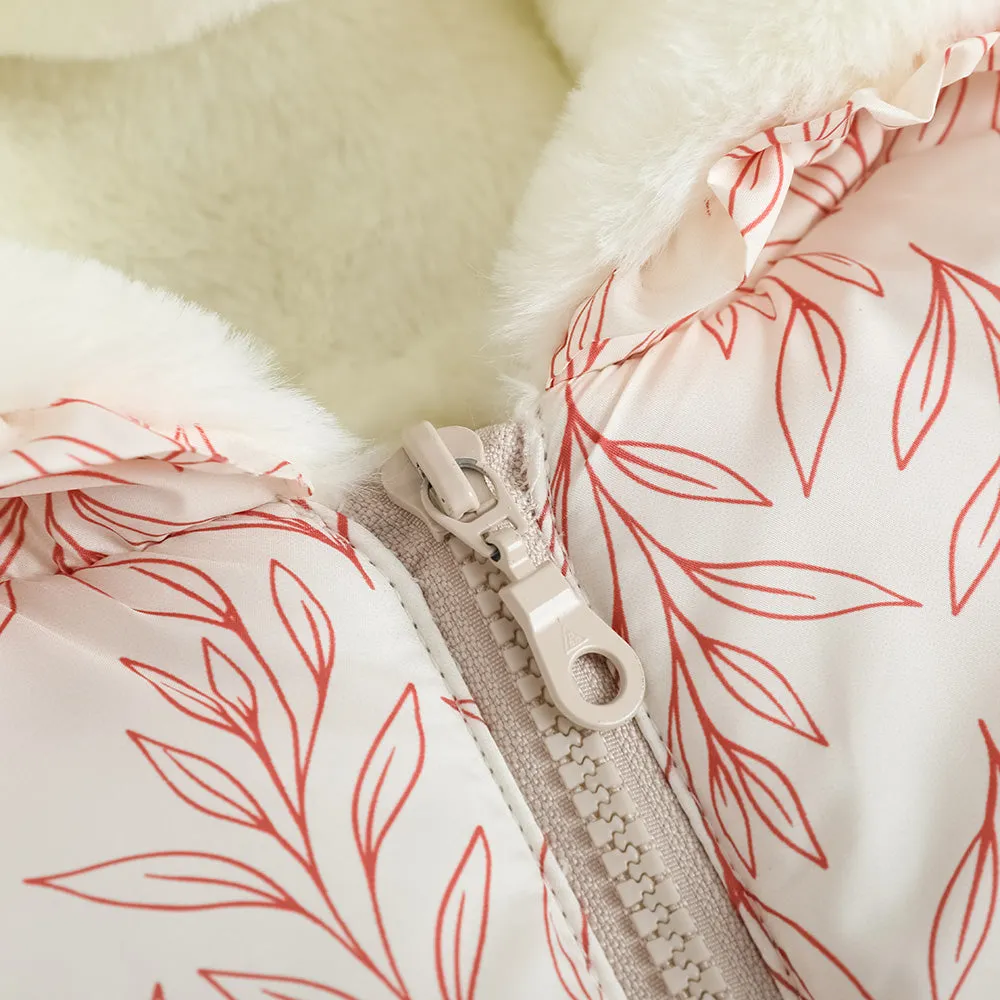 Vauva FW23 - Girls White Zip Long Sleeve Coat
