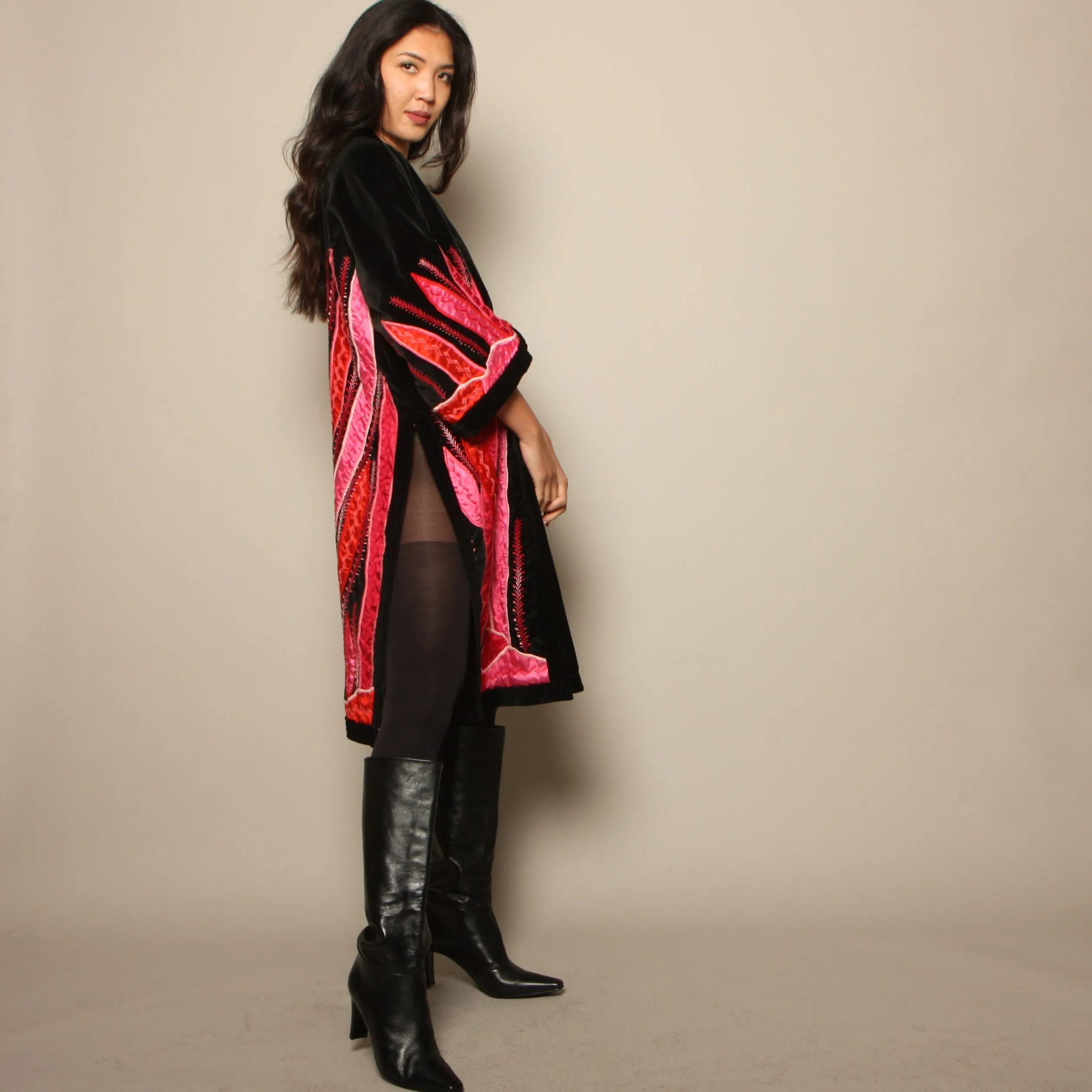Vintage 80's Judith Roberts La Coleccion Fiber Art Velvet Coat