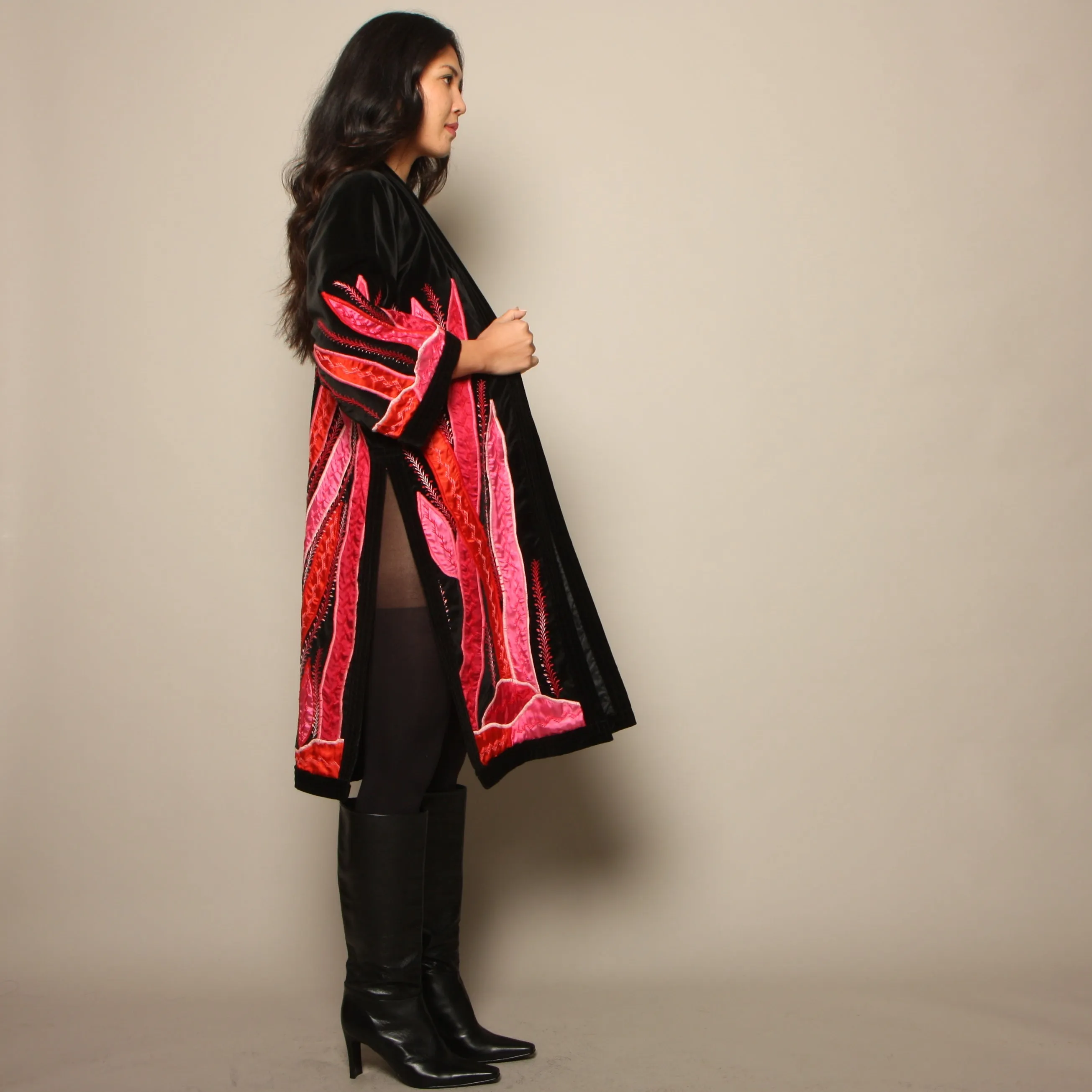 Vintage 80's Judith Roberts La Coleccion Fiber Art Velvet Coat