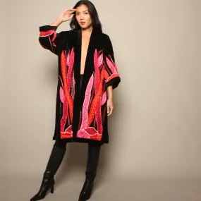 Vintage 80's Judith Roberts La Coleccion Fiber Art Velvet Coat