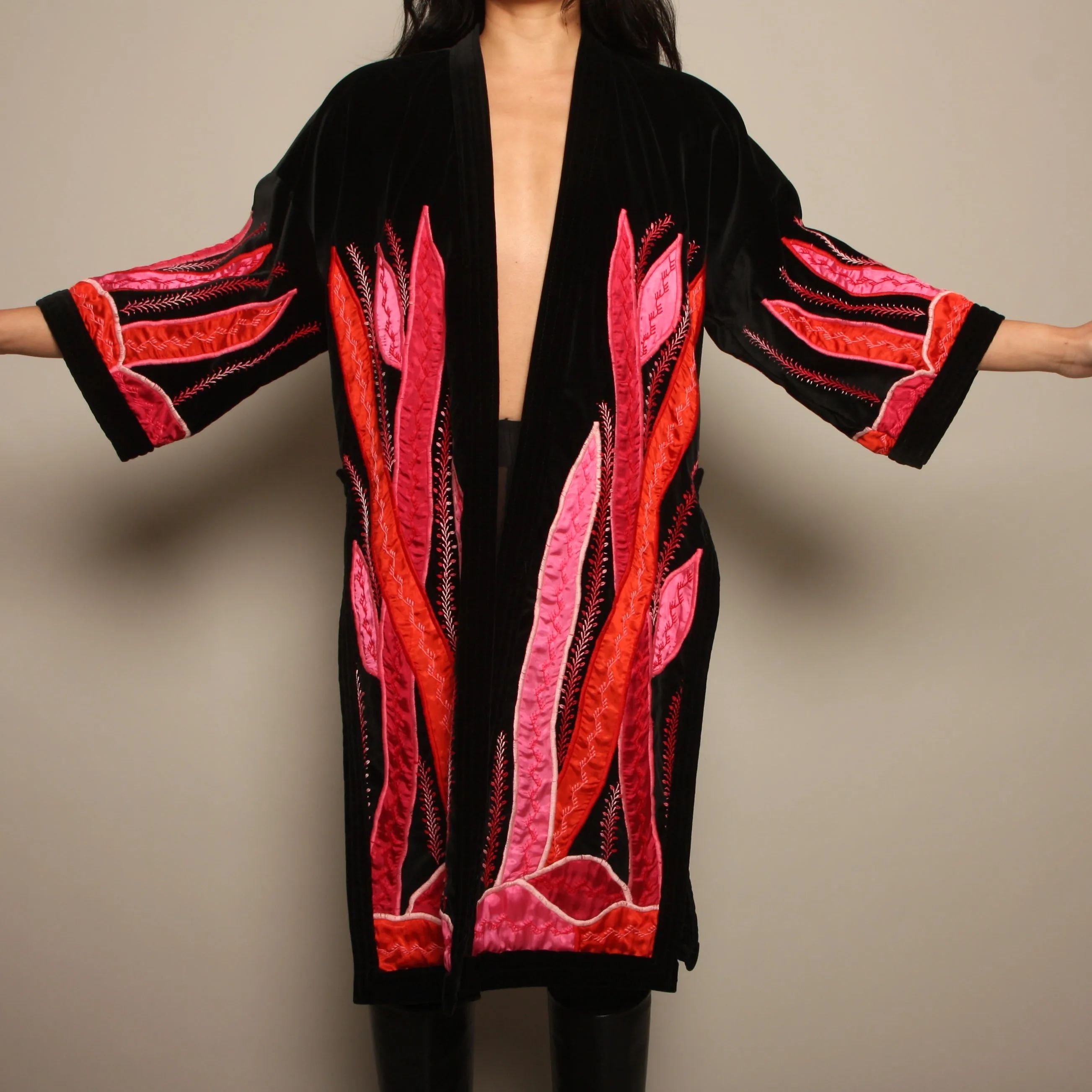 Vintage 80's Judith Roberts La Coleccion Fiber Art Velvet Coat