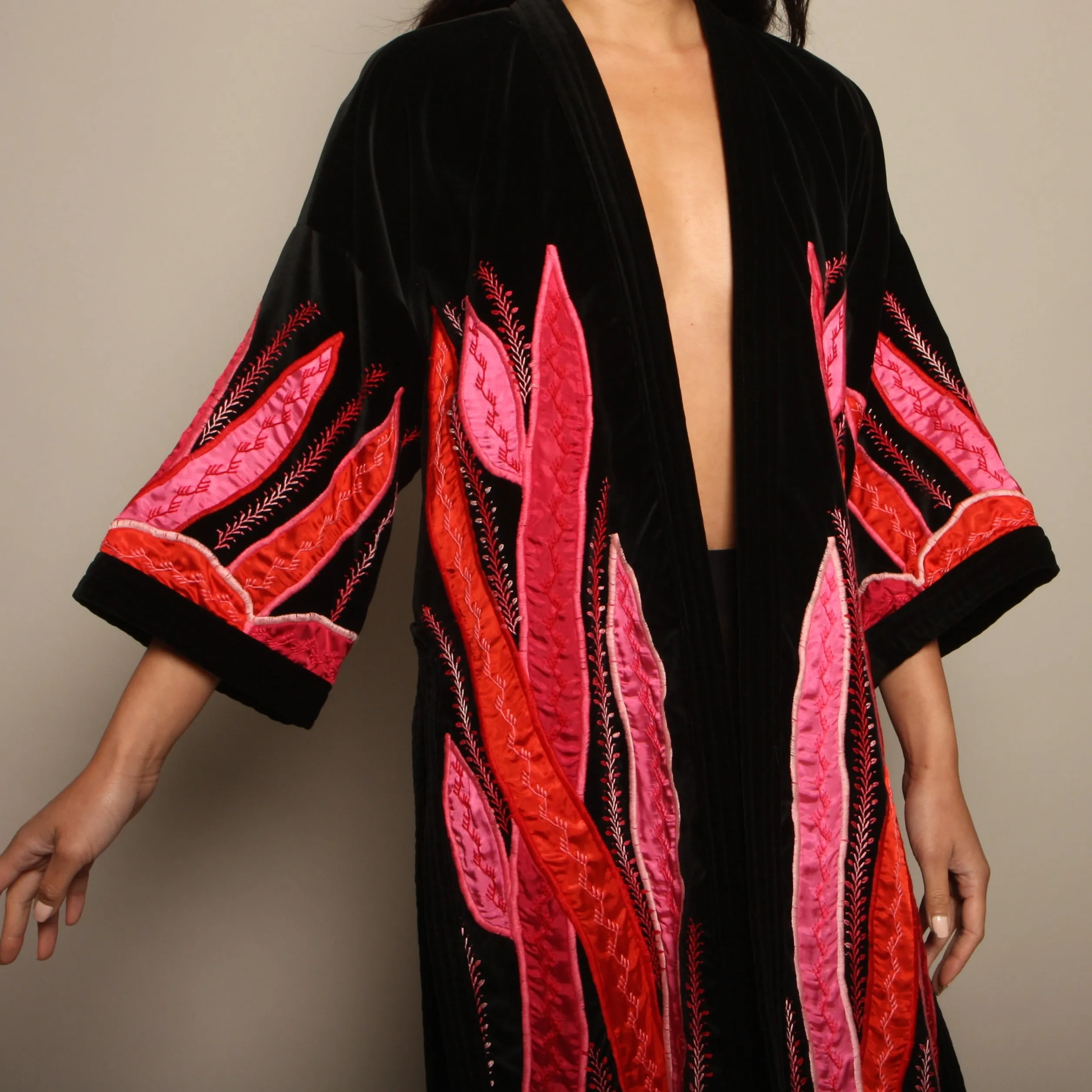 Vintage 80's Judith Roberts La Coleccion Fiber Art Velvet Coat
