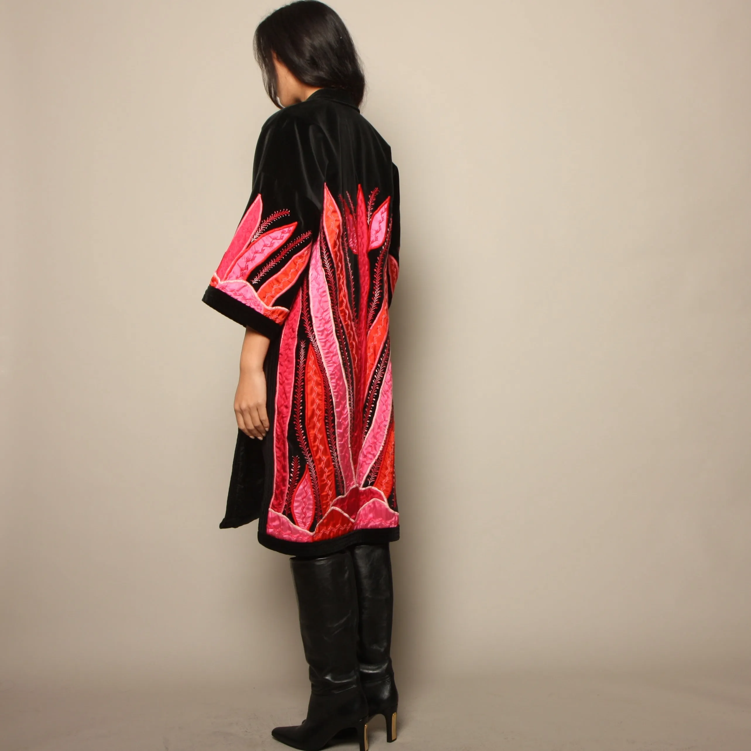 Vintage 80's Judith Roberts La Coleccion Fiber Art Velvet Coat