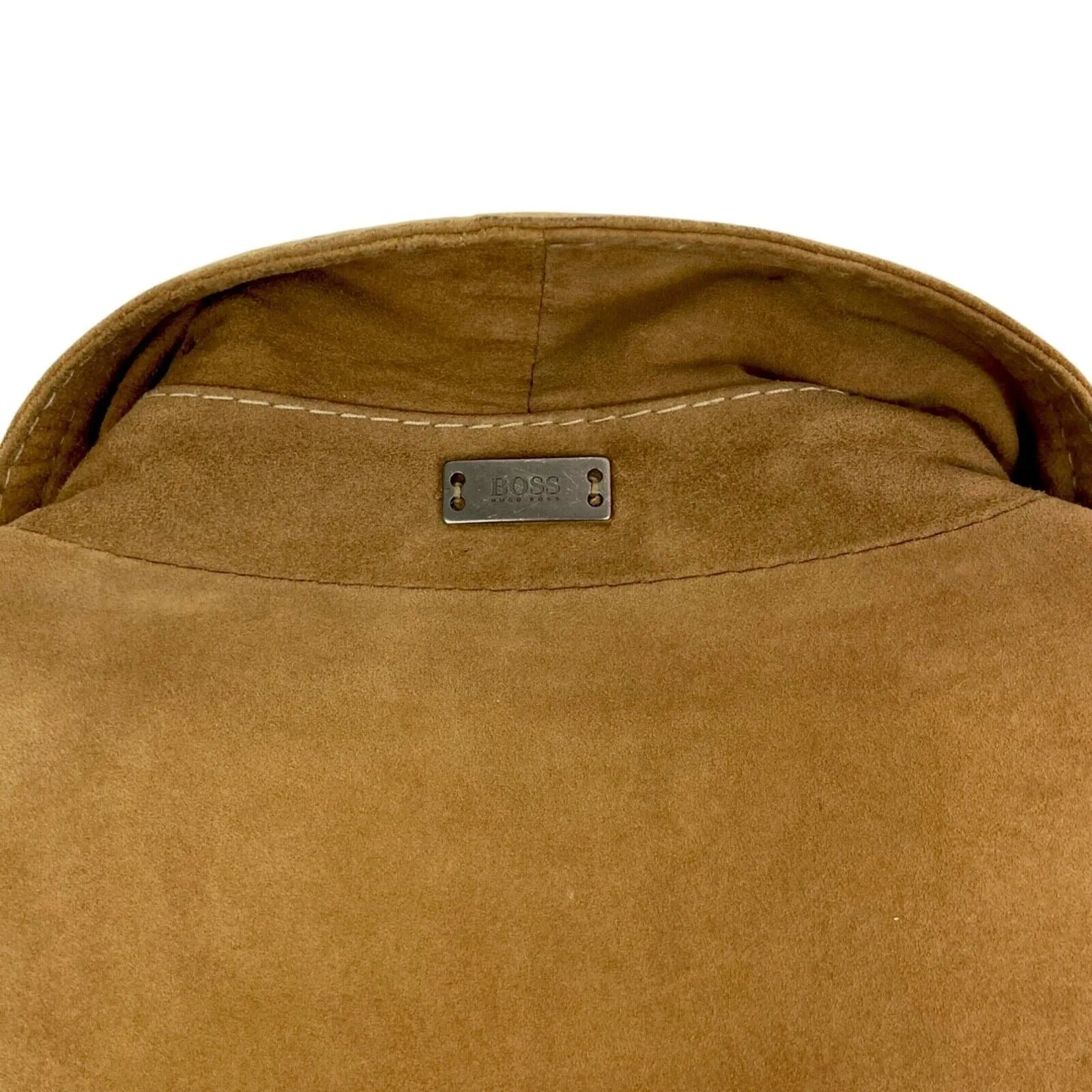 Vintage 90s 00s Hugo Boss Suede Jacket L