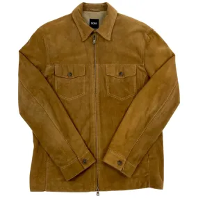 Vintage 90s 00s Hugo Boss Suede Jacket L