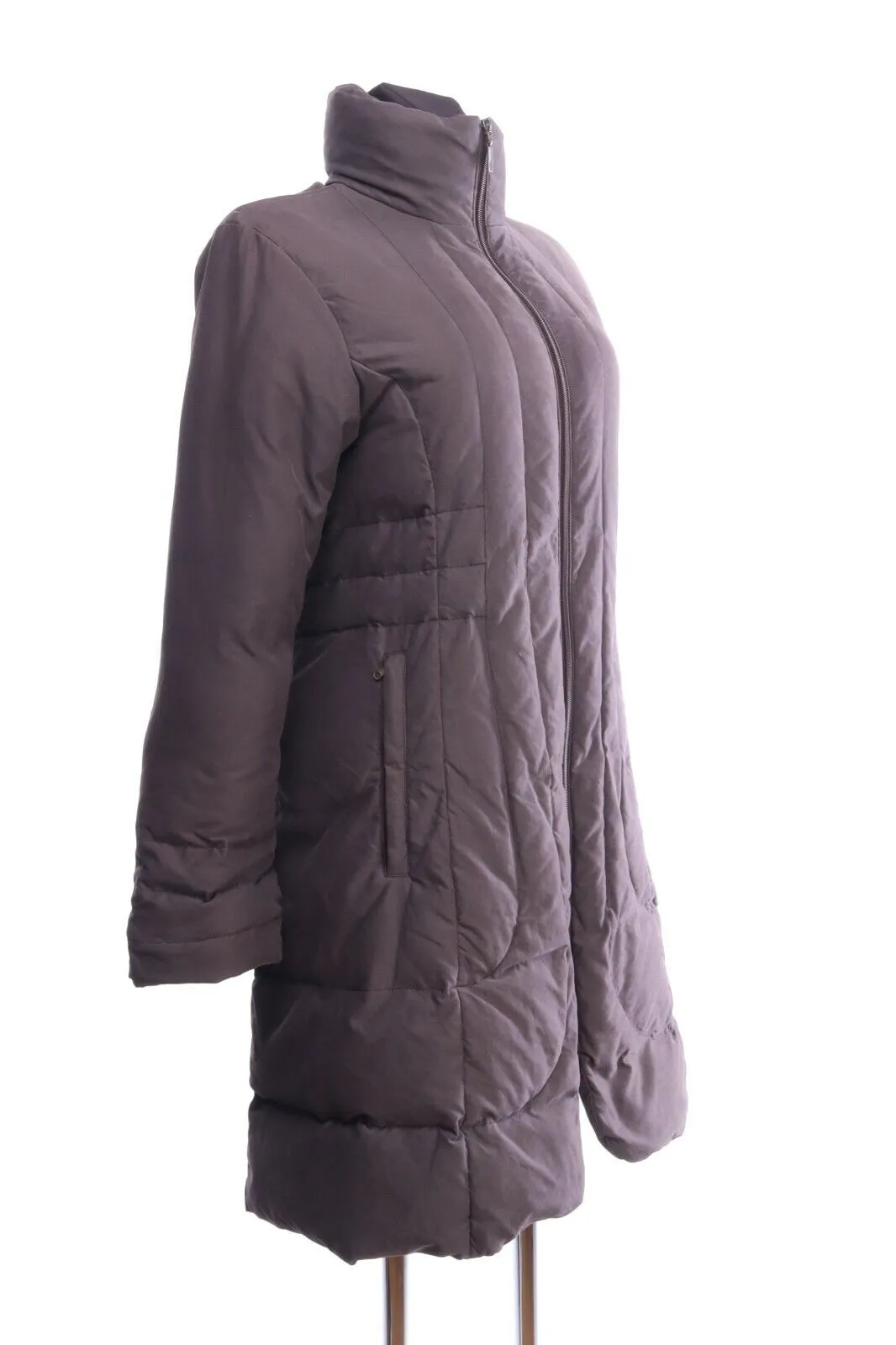 Vintage MONCLER Brown Down Casual Winter Long Coat Jacket Size 2