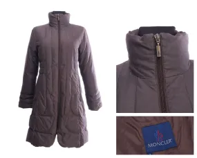 Vintage MONCLER Brown Down Casual Winter Long Coat Jacket Size 2