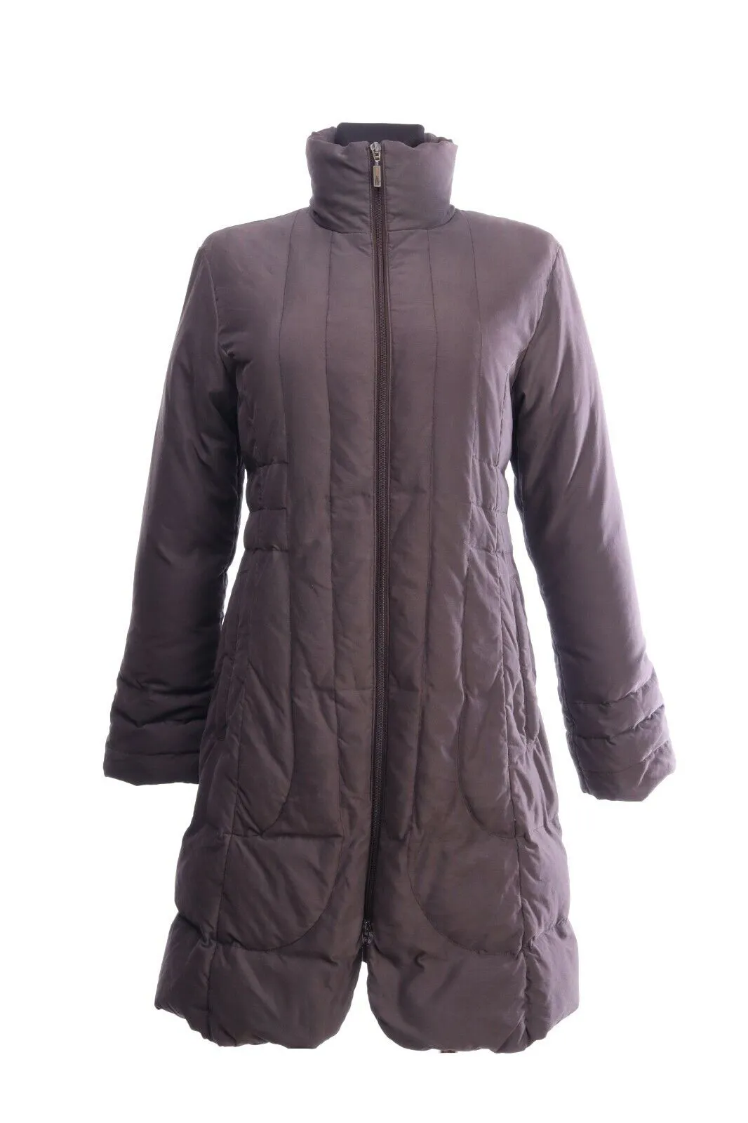 Vintage MONCLER Brown Down Casual Winter Long Coat Jacket Size 2