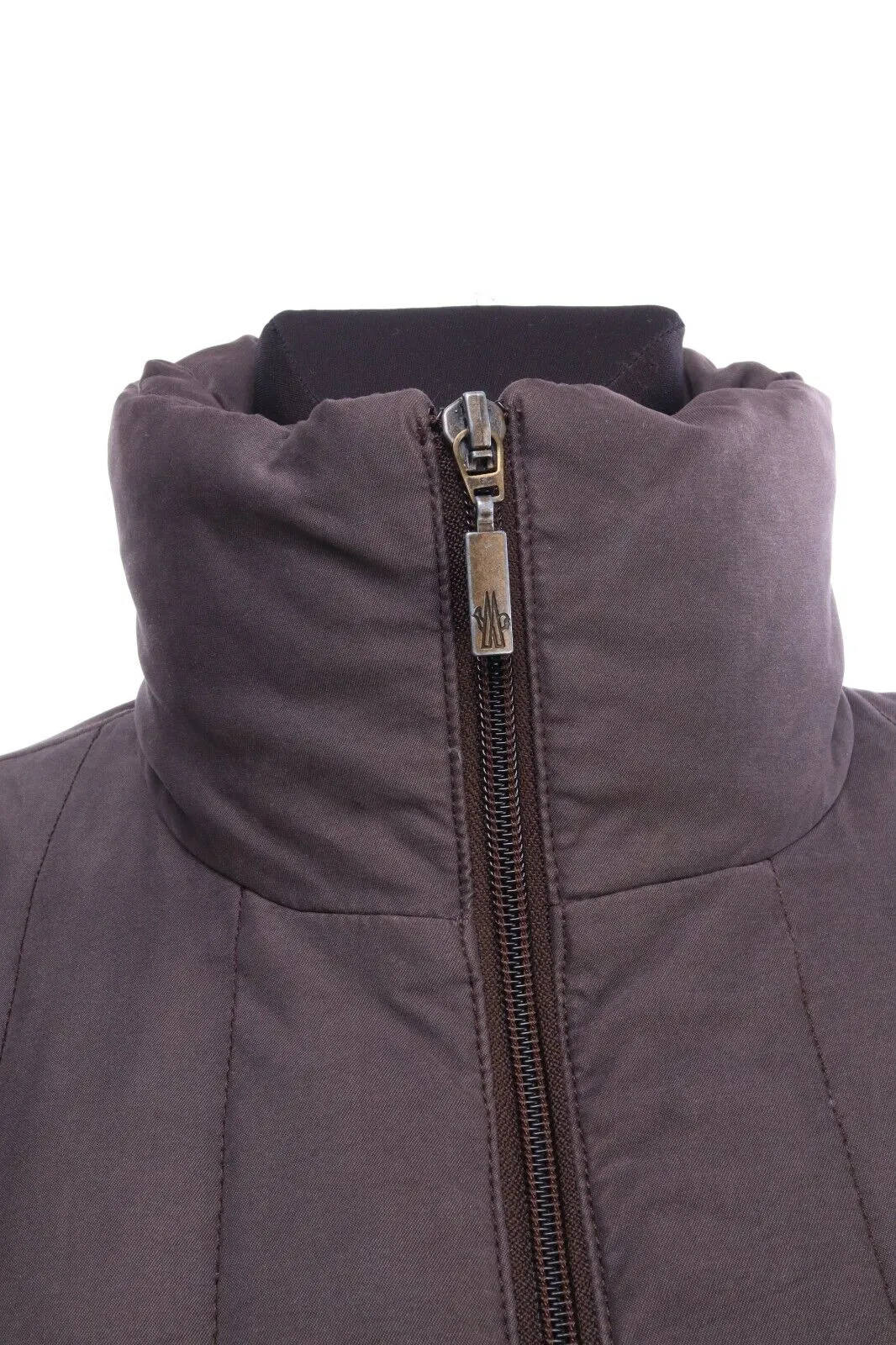 Vintage MONCLER Brown Down Casual Winter Long Coat Jacket Size 2