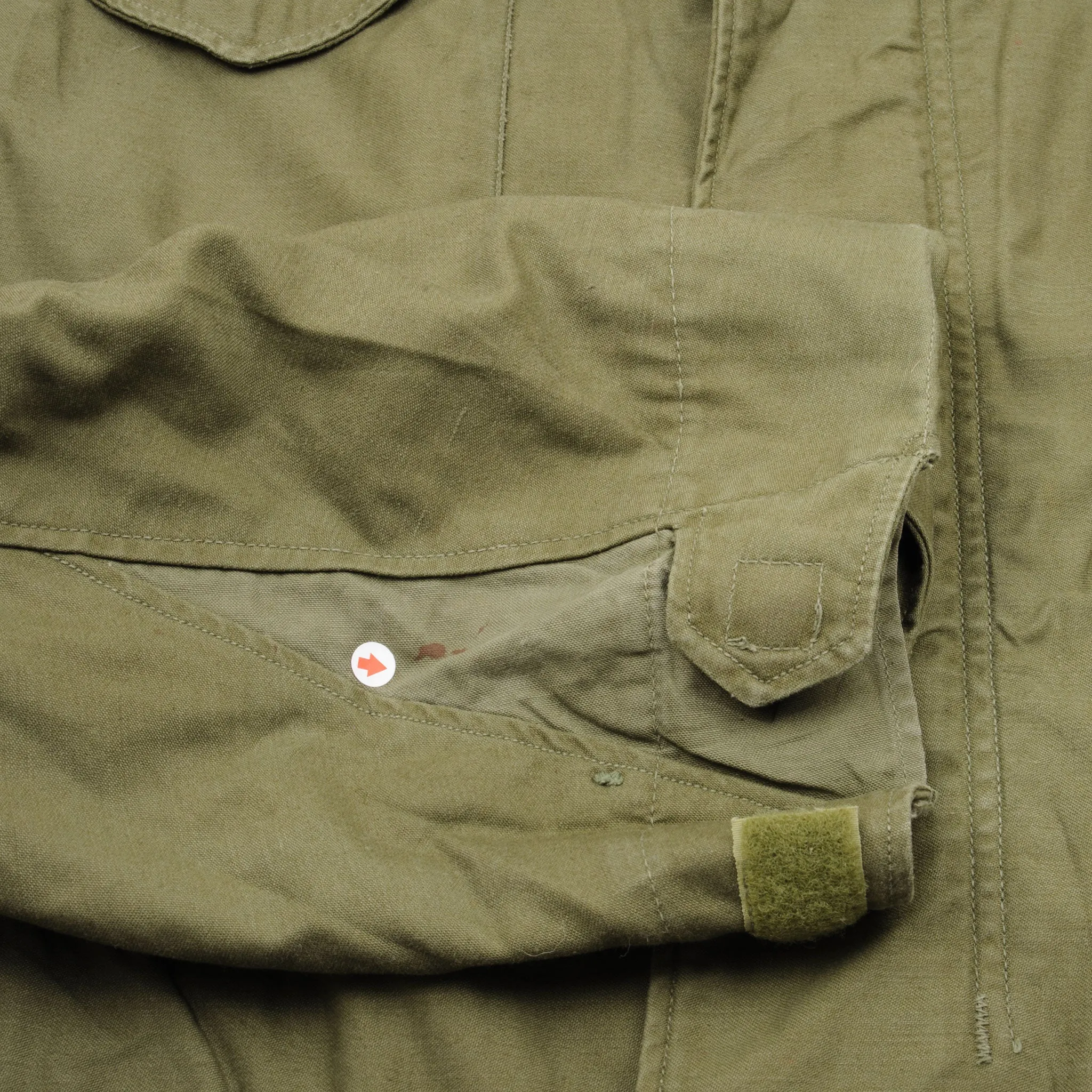 VINTAGE US ARMY M-1965 M65 FIELD JACKET 1967 VIETNAM WAR SIZE MEDIUM LONG