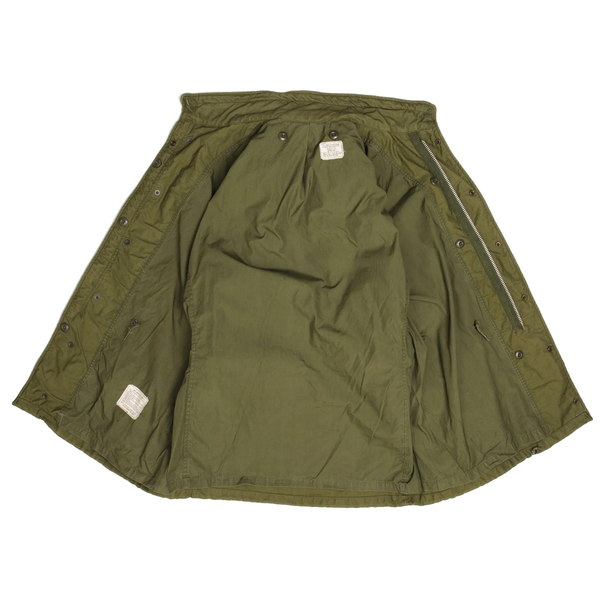 VINTAGE US ARMY M-1965 M65 FIELD JACKET 1969 VIETNAM WAR SIZE MEDIUM LONG