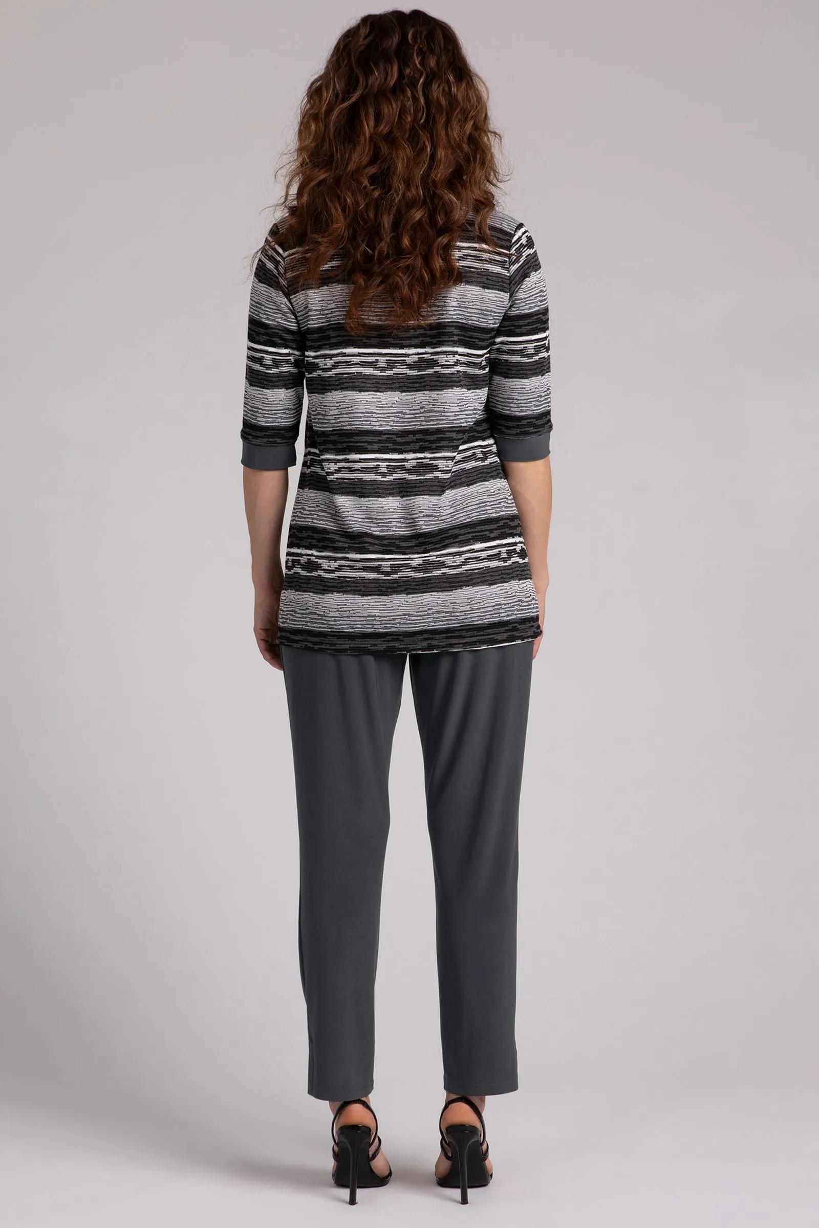 Wavy Stripe Deep Scoop Go To Tunic | Wavy Stripe