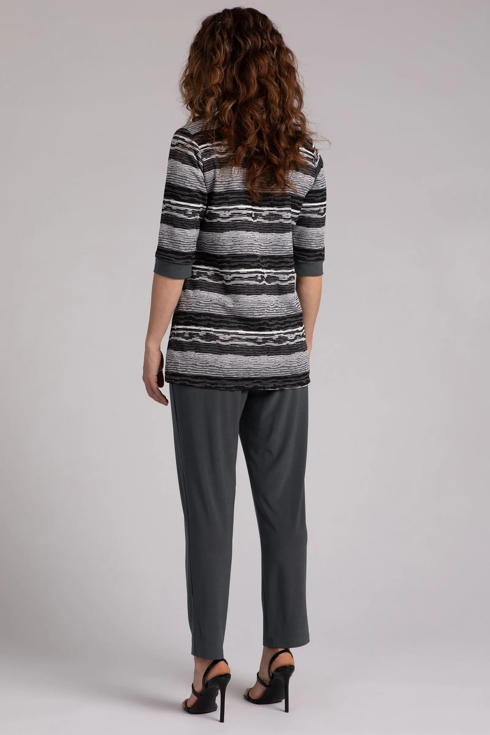 Wavy Stripe Deep Scoop Go To Tunic | Wavy Stripe