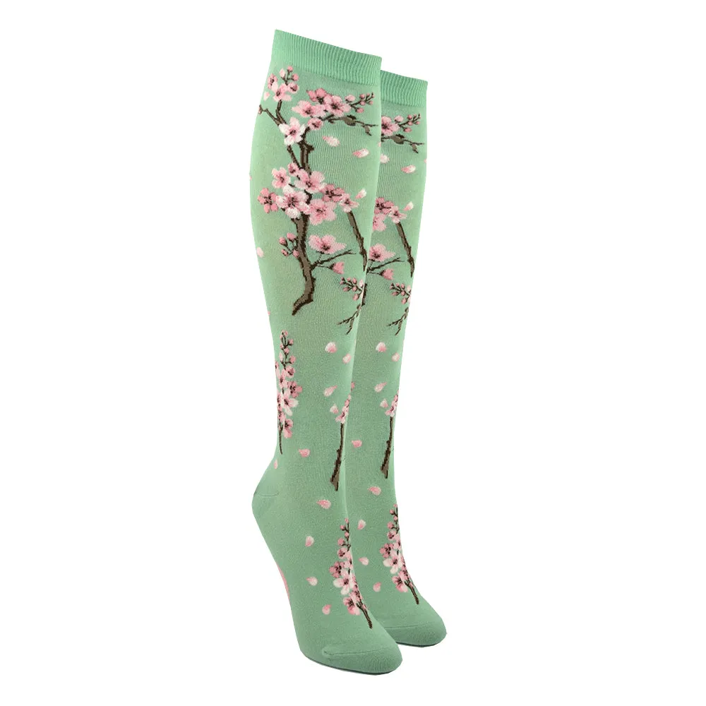 Women's Cherry Blossoms Knee High Socks