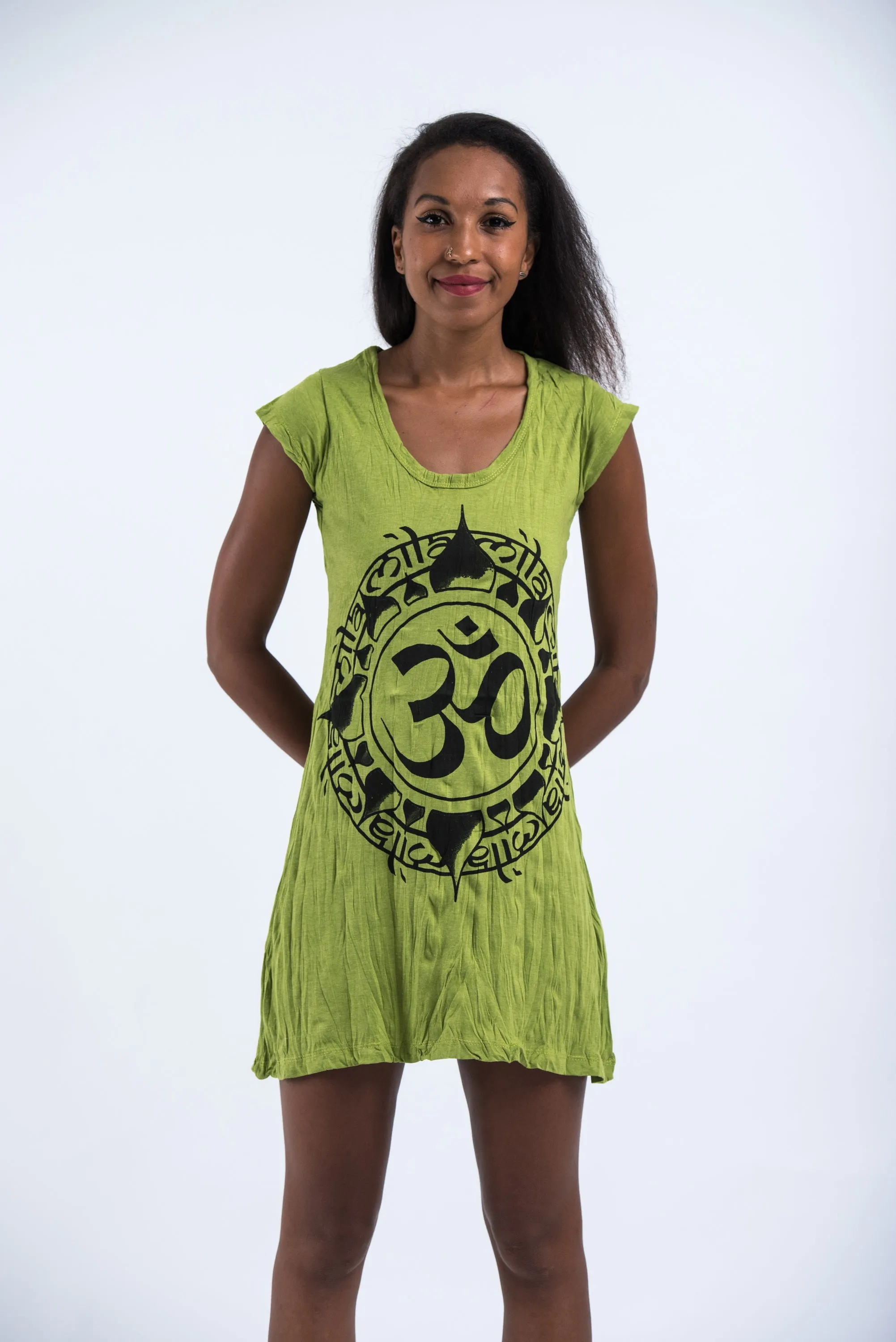 Womens Infinitee Om Dress in Lime