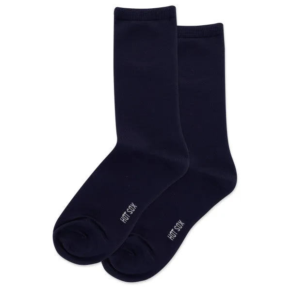 WOMEN'S SOLID CREW SOCKS
