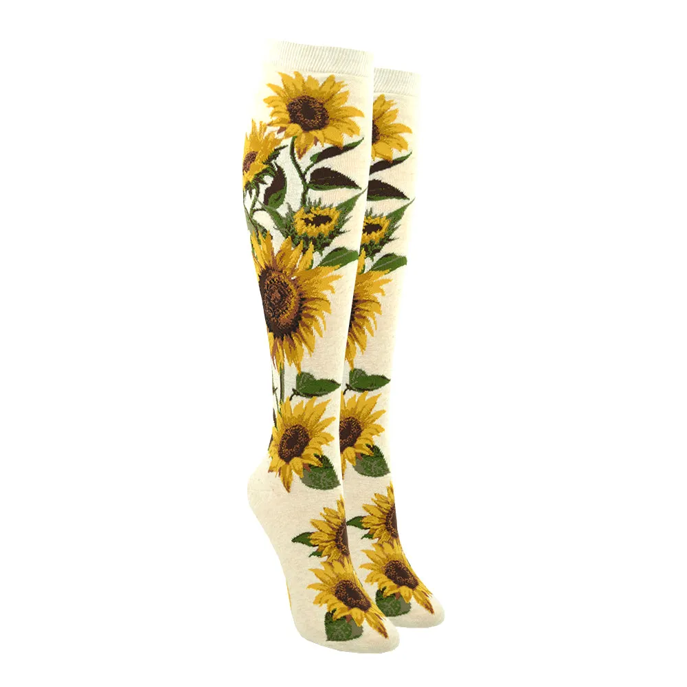 Women's Sunflower Knee High Socks