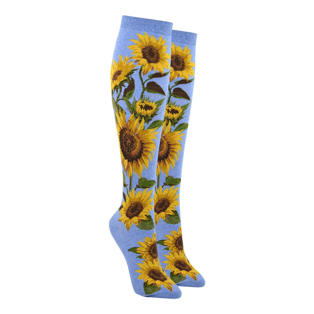 Women's Sunflower Knee High Socks